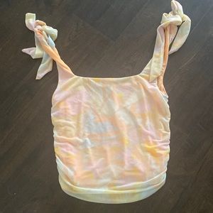 NWT Free People top. Gorgeous colors & ties in bows on shoulders!💖FIRM PRICE